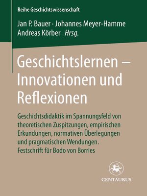 cover image of Geschichtslernen--Innovationen und Reflexionen